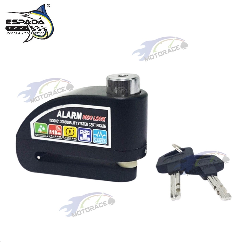ESPADA ALARM DISC LOCK 305 สีดํา / น้ําเงิน / แดง