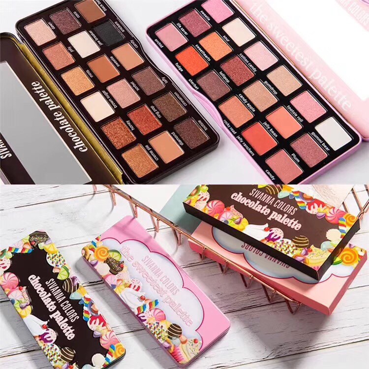 อายแชโดว์พาเลท18สี HF7006 Sivanna Colors Chocolate Palette  The Sweetest Palette