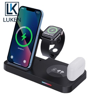 Luken แท่นชาร์จไร้สาย 30W Qi ชาร์จเร็ว สําหรับหูฟัง Apple Watch Samsung Huawei iP 14 13 12 Pro Max AirP