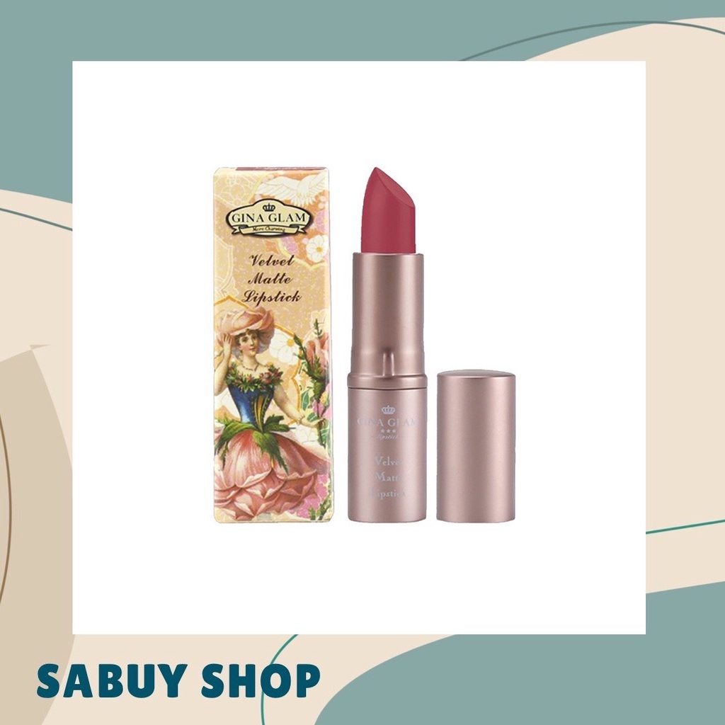 แท้📢 (G37) Gina Glam Velvet Matte Lipstick จีน่า เกลม ลิปเนื้อแมท
