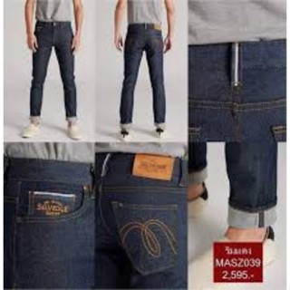 Mc Jeans👖 กางเกงยีนส์ชาย 👨ขาเดฟ ริมแดง 11OZ (Selvedge Jeans) MASZ039 สียีนส์