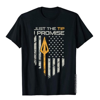 เสื้อยืด ผ้าฝ้าย พิมพ์ลาย Just The Tip I Promise - Funny Bow Hunter Archery Broadhead สไตล์เรโทร แฟชั่นสําหรับผู้ชาย