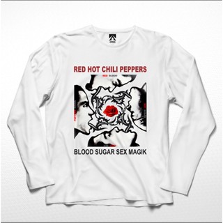 Kaos BAND RED HOT CHILI PEPPERS Blood Sugar Sex Magik / เสื้อยืดเพลง จิตวิญญาณร็อค บาจู ดิสโทร RHCP unisex KAOS BAND VINTAGE