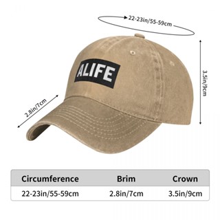 Alife พร้อมส่ง หมวกเบสบอล ผ้าฝ้าย 100% ผ้ายีน ลายโลโก้ปีกโค้ง ปรับขนาดได้ เข้ากับทุกการแต่งกาย สําหรับผู้ชาย และผู้หญิง