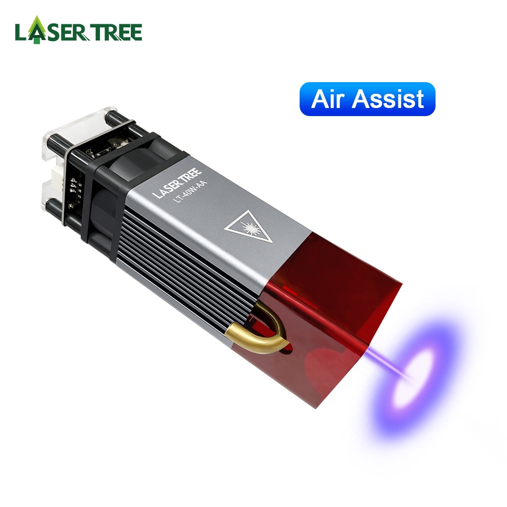 LASER TREE 40W(5W) Air Assist เลเซอร์กําจัดขนโมดูลโฟกัสคงที่ 450nm TTL Blue Light สําหรับ CNC เลเซอร์แกะสลักตัดไม้เครื่องมือ