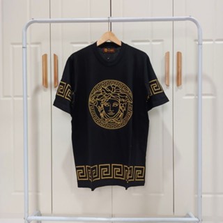 Versace เสื้อยืดพรีเมี่ยม พิมพ์ลาย 1:1 UNISEX