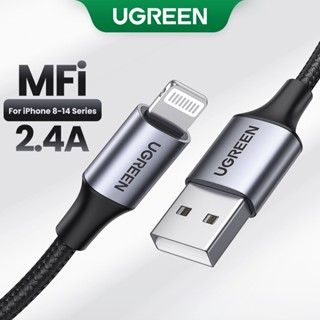 Ugreen MFi สายชาร์จ USB A-L 2.4A 1 เมตร 2 เมตร สําหรับ iPhone 14 14 Plus 14 Pro Pro Max