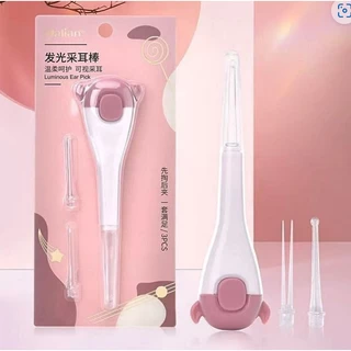 **พร้อมส่ง**ไม้แคะหูซิลิโคน+ไฟLEDส่องสว่างในตัว นิ่มนุ่มนวล ดีไซน์รูปแบบทันสมัยสไตล์ญี่ปุ่น ปลายหัวซิลิโคน แคะหูเพ