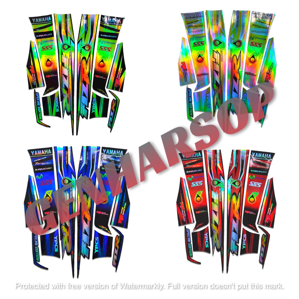 F1Z R F1ZR STRIPING HOLOGRAM VARIATION SPECIAL EDITION สติ๊กเกอร์ LIST BODY YAMAHA F1ZR MOTORCYCLE