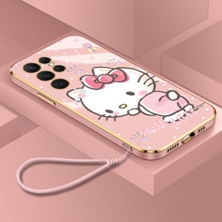 เคสโทรศัพท์มือถือ ลาย Hello Cat น่ารัก สําหรับ Samsung S21 S30 FE Plus Ultra 5G S22