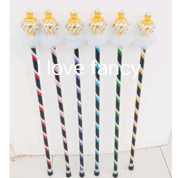 ไม้คฑาดรัมเมเยอร์ หัวหลุยส์ขนมิ้งค์ พร้อมส่ง