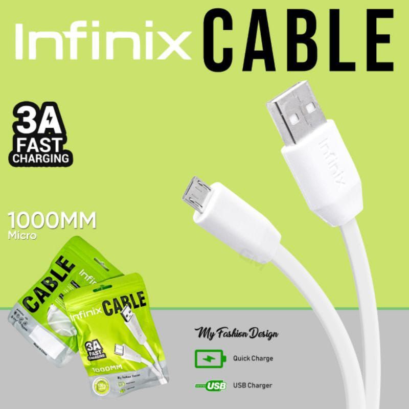 Infinix 3A Micro Data Cable Infinix Micro Charger Cable 1 เมตร สาย Infinix Micro 3A Infinix Micro