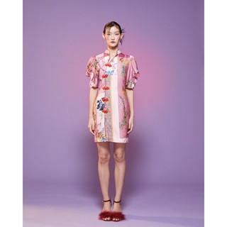 Wildblueyonder Qipao Mini-Dress Rose Goldชุดกี่เพ้า มินิเดรส