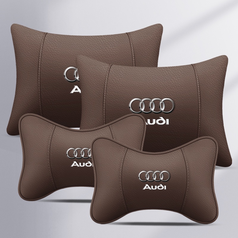 PU หนังรถหัวคอหมอนรถ Headrest คอสนับสนุนที่นั่งสําหรับ Audi A1 A3 A4 A5 A6 A7 A8 Q2 Q3 Q5 Q7 Q8 S4 S