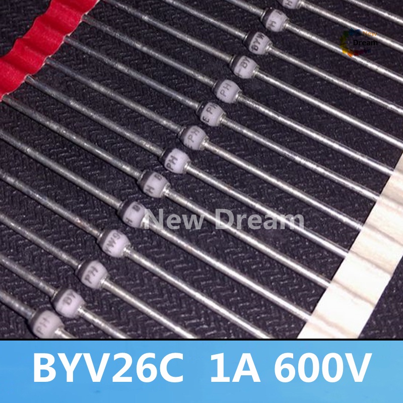 10 ชิ้น/ล็อต BYV26C BYV26 SOD-57 Rectifier Diode 1A 600V สําหรับเชื่อม