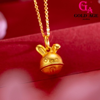 Ga พร้อมส่ง สร้อยคอโซ่ ชุบทอง 24K จี้กระดิ่งกระต่ายน่ารัก เครื่องประดับแฟชั่น สําหรับผู้หญิง