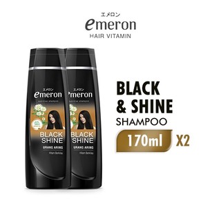 Emeron Shampoo Black & Shine Botol 170 ml x2