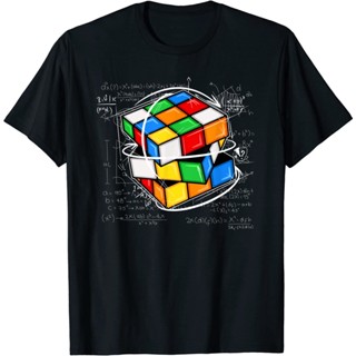 เสื้อยืดผ้าฝ้ายพรีเมี่ยม เสื้อยืด พิมพ์ลายคณิตศาสตร์ Cuber Speed Cubing Puzzle lover Cube สําหรับผู้ใหญ่