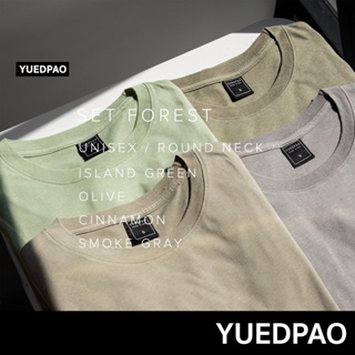 Yuedpao No.1 เสื้อยืด ไม่ย้วย ไม่หด ไม่ต้องรีด ผ้านุ่มใส่สบาย Ultrasoft Non-Iron เสื้อยืดสีพื้น เสื้อยืดคอกลม Set Forest