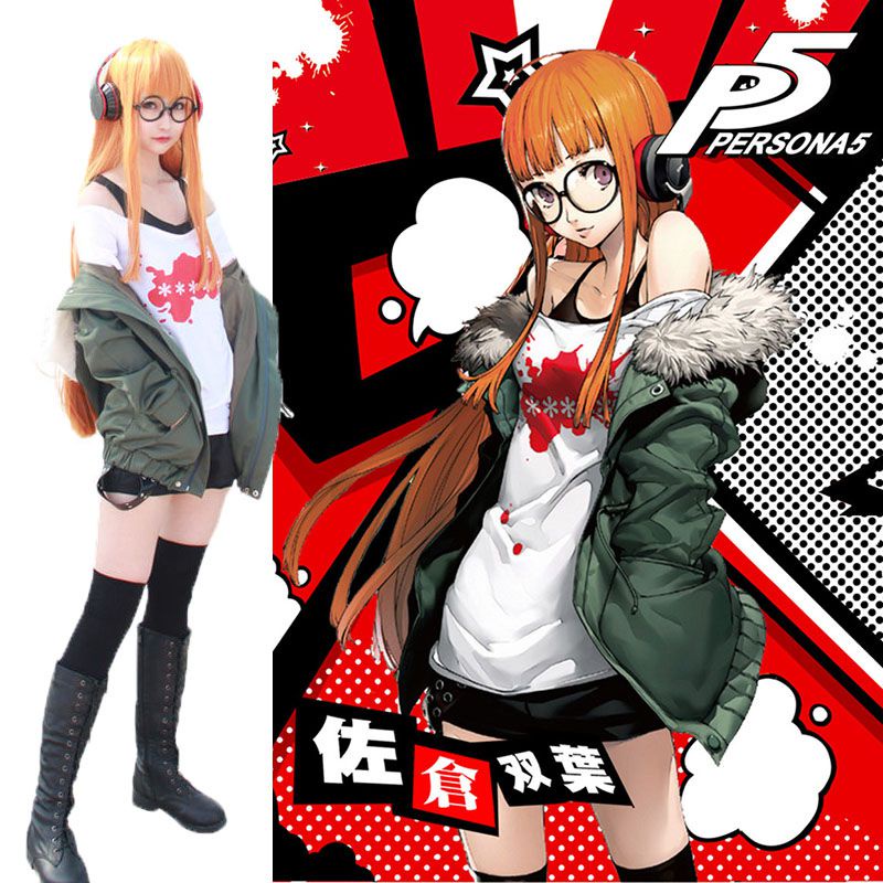 เสื้อแจ็กเก็ตสูทคอสเพลย์ Futaba 5 Persona Sakura AFK