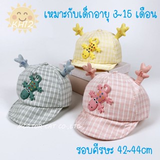 Babyonline หมวกเด็ก หมวกแก๊ปลายการ์ตูนสีสันสดใส รอบหัว 42-46cm หมวกเบสบอลสําหรับเด็ก