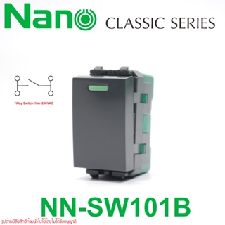 NN-SW101B NANO NN-SW101 สวิตซ์1ทาง NANO สวิตซ์ทางเดียว NANO สวิตซ์นาโน สวิตซ์1ทางนาโน สวิตซ์ทางเดียวนาโน