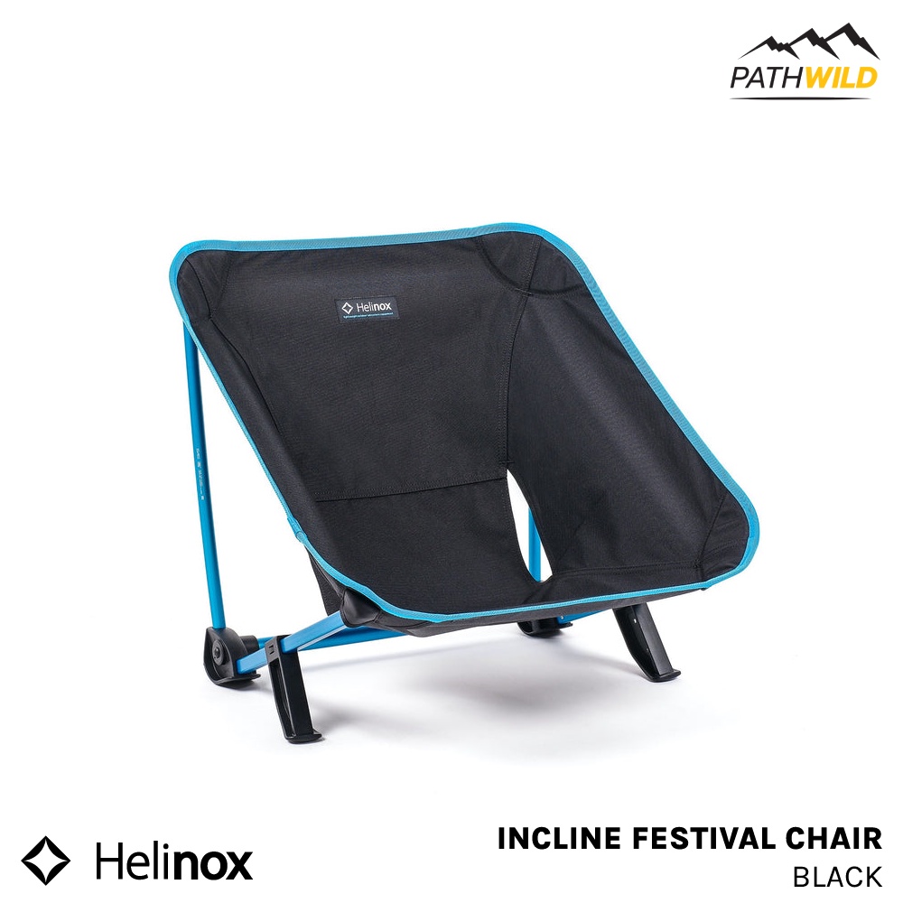 เก้าอี้สนามทรงก้นหอย HELINOX INCLINE FESTIVAL CHAIR สี BLACK แบบมินิมอล แข็งแรง น้ำหนักเบา พับเก็บได้เล็ก