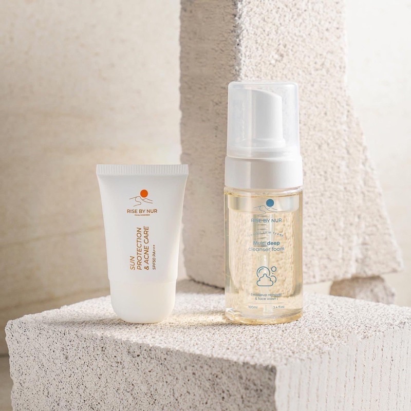 พร้อมส่งลดราคาพิเศษ❗️Rise by nur กันแดดและโฟมล้างหน้า แยกชิ้นและแบบเซท