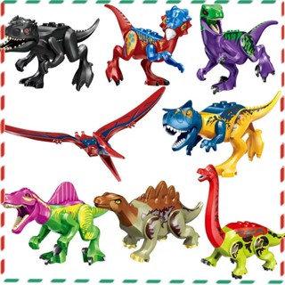 ของเล่นตัวต่อเลโก้ รูปไดโนเสาร์ Jurassic world แบบสร้างสรรค์ ของเล่นสําหรับเด็ก