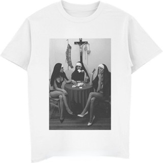 เสื้อยืดSexy nun t shirt men and fashion trendBabe Hentai T Shirt casual street nude print t shirt exciting clothing Top