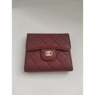 Chanel classic flap wallet burgundy [พร้อมส่งใบ​สุดท้าย]​