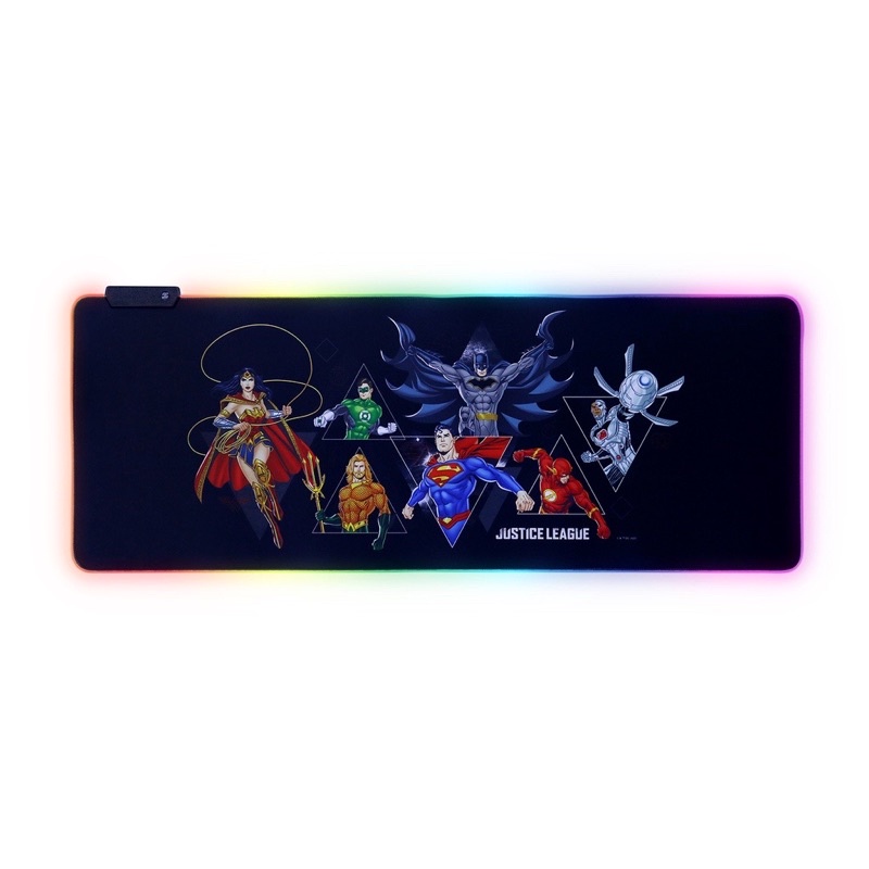 แผ่นรองเมาส์ไฟ VOX RGB Mouse Pad Gaming🌈 ลิขสิทธิ์แท้ Justice League