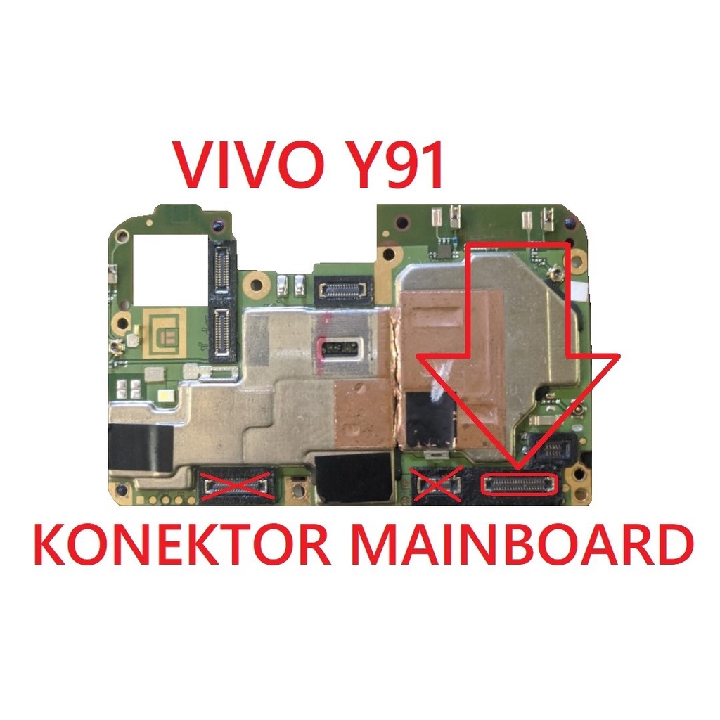 Mesin Vivo Y91 38 PIN เมนบอร์ดเชื่อมต่อใน Fpc MACHINE เมนบอร์ดเพื่อเครื่องชาร์จแบบยืดหยุ่นบนบอร์ด 1 