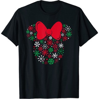 เสื้อยืด พิมพ์ลาย Disney Minnie Mouse เหมาะกับวันหยุดคริสต์มาส สําหรับผู้ชาย ui