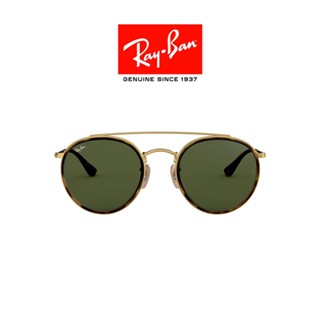 Ray-Ban Round Double Bridge - RB3647N 001  size 51 แว่นตากันแดด