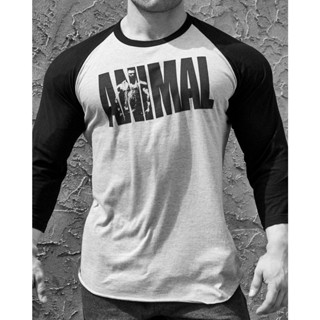 ลดล้างสต๊อก Universal Nutrition: Animal Heather Grey “Nitro" Iconic Baseball Tee ลิขสิทธิ์แท้ นำเข้าจากอเมริกา ไซส์ XL