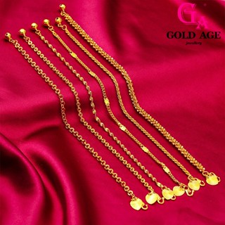 Ga พร้อมส่ง เครื่องประดับ สร้อยข้อมือ ลูกปัด ชุบทอง 24K 916 รูปหนอนผีเสื้อ ระลอกน้ํา คุณภาพดี แฟชั่นสําหรับผู้หญิง
