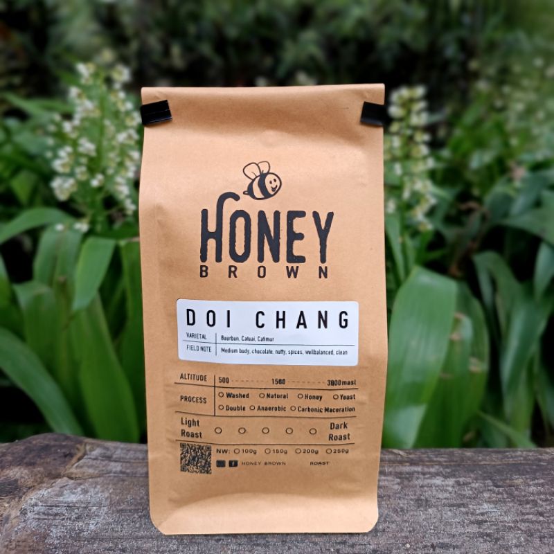 HONEY BROWN กาแฟคั่ว Doi Chang - ดอยช้าง 200g- 1kg (คั่วกลาง และ คั่วเข้ม) รับส่วนลดใน 30% ShopeeVDO