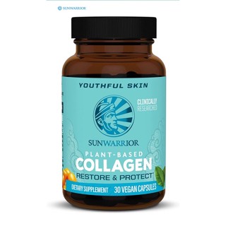 Sunwarrior, Plant-Based Collagen, Restore &amp; Protect, 30 แคปซูลมังสวิรัติ