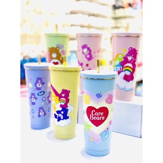 แก้วสแตนเลส304 care bear 750ml ขอบทอง