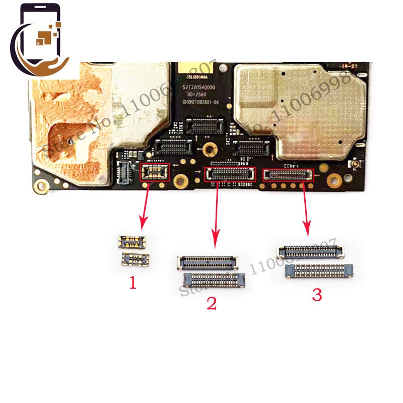 2-10PCS จอแสดงผล LCD หน้าจอ FPC Connector สําหรับ Xiaomi POCO X3 / X3 pro USB Charger ชาร์จ Contact Plug แบตเตอรี่เชื่อมต่อ