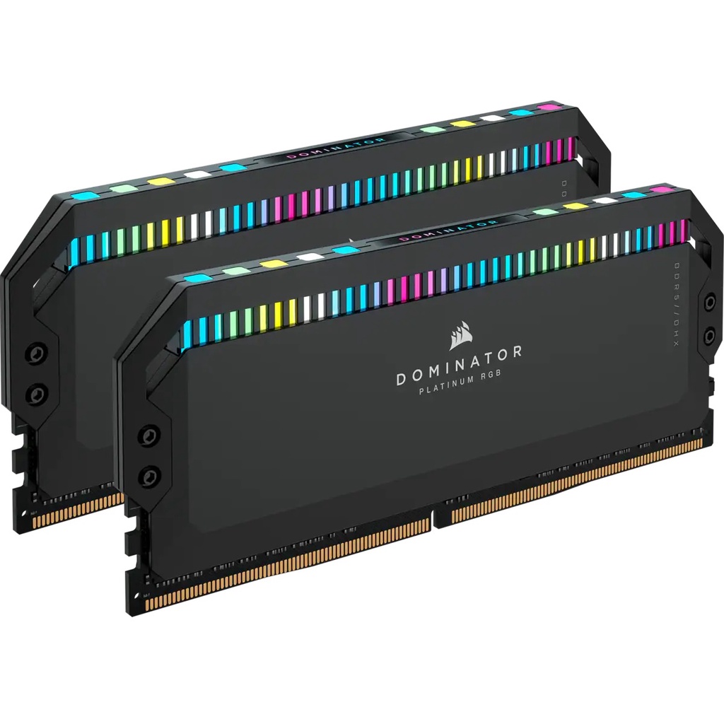 32GB (16GBx2) DDR5 6200MHz RAM (แรมพีซี) CORSAIR DOMINATOR PLATINUM RGB BLACK (CMT32GX5M2X6200C36)