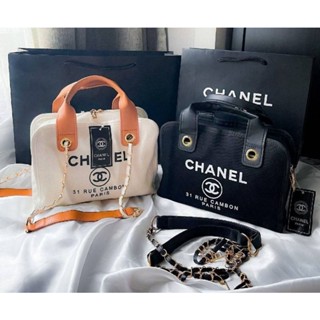 **พร้อมส่ง** กระเป๋าผ้าแคนวาส CHANEL งานสะพายข้างน่ารัก