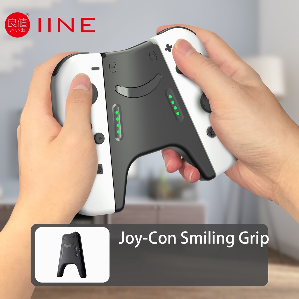 Iine จอยสติ๊ก รูปหน้ายิ้ม ไม่มีฟังก์ชั่นชาร์จ สําหรับ Nintendo Switch