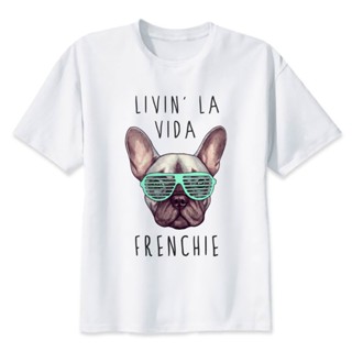 summer Animal Dog Pug Cat Funny Hachiko French Bulldog 06 Cotton Mens T-Shirts White Fathers Day Mothers Day Gifts