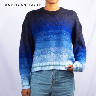 American Eagle Boxy Gradient Crewneck Sweater เสื้อ สเวตเตอร์ ผู้หญิง บ็อกซี่ คอกลม  (EWSH 034-9836-400)