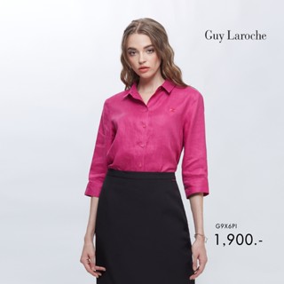 Guy Laroche เสื้อผู้หญิง เสื้อเชิ้ตผู้﻿หญิง เสื้อมีปก แขนยาว สีชมพู (G9X6PI)