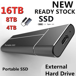 ฮาร์ดดิสก์โซลิดสเตท อลูมิเนียมอัลลอย ขนาดเล็ก 16TB 8TB 4TB 2TB 500G Usb3.1 C ความเร็วสูง แบบพกพา