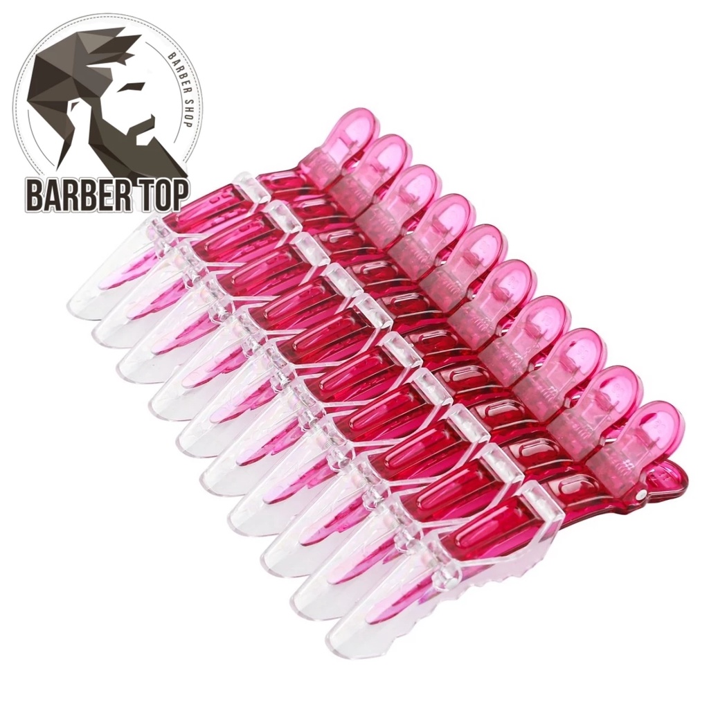 พร้อมส่ง กิ๊บปากจระเข้ หลากสี อุปกรณ์เสริม สําหรับช่างตัดผม 10 ชิ้น