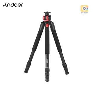 Andoer MPT-284 ขาตั้งกล้องอลูมิเนียม 4 ส่วน ขายึดกล้องส่องทางไกล สูง 172 ซม. สําหรับกล้องสูงสุด โหลด 15 กก. /3.3lb